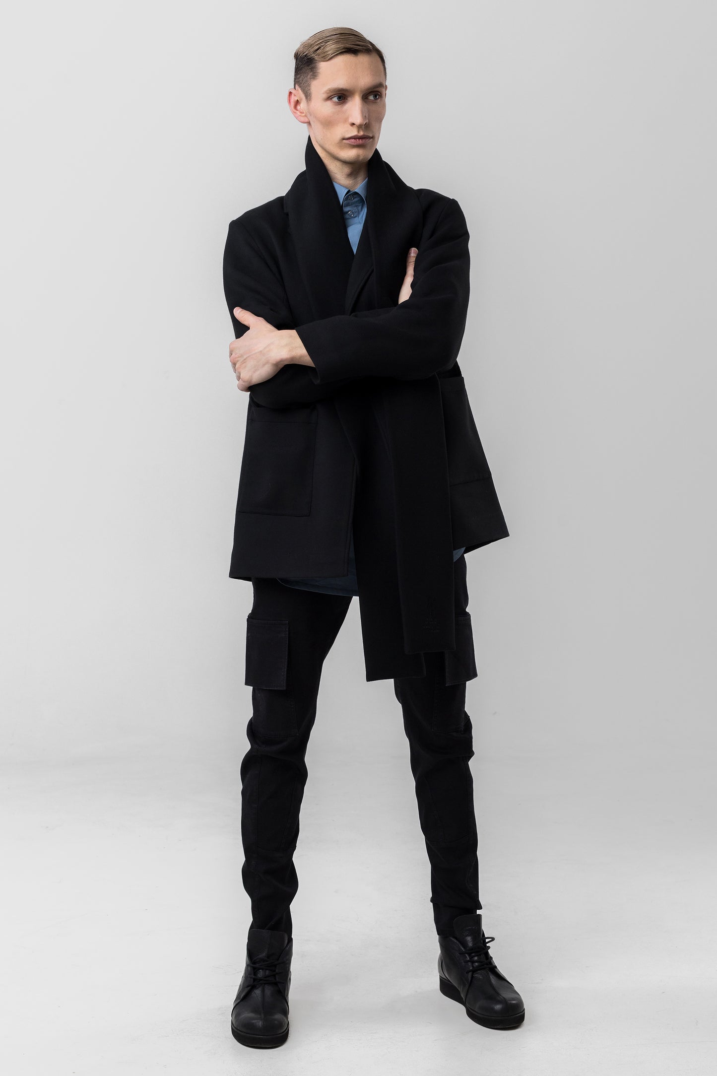UNIFORM Jacket Scarf black